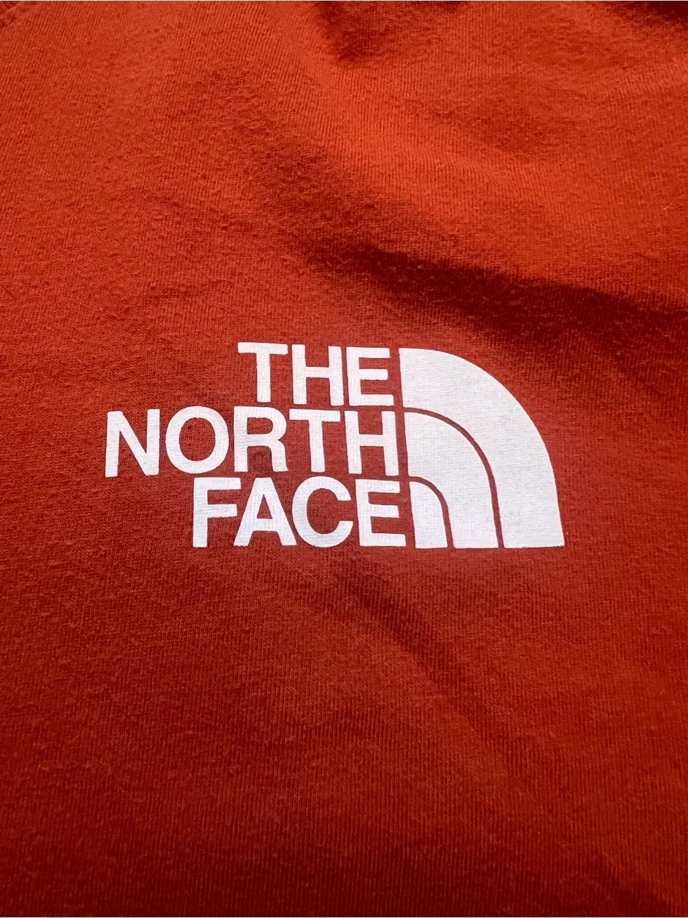 The North Face Men Orange/White Logo Graphic Tee C-Neck Never Stop Exploring 2XL